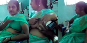 Tamil aunty boobs pressing
