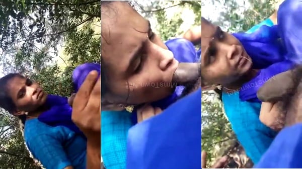 Tamil village aunty ka outdoor deep blowjob